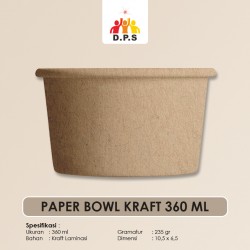 PAPER BOWL POLOS KRAFT 360 ML